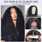 Glueless Curly T-Part Lace Human Hair Wig - Blonde | 10"-28"