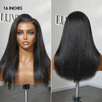 Glueless HD Lace Kinky Straight T-Part Lace Human Hair Wig - Blonde | 10"-28"
