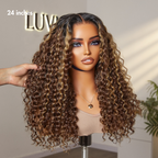 Glueless HD Lace Curly T-Part Lace Human Hair Wig - Blonde | 10"-28"