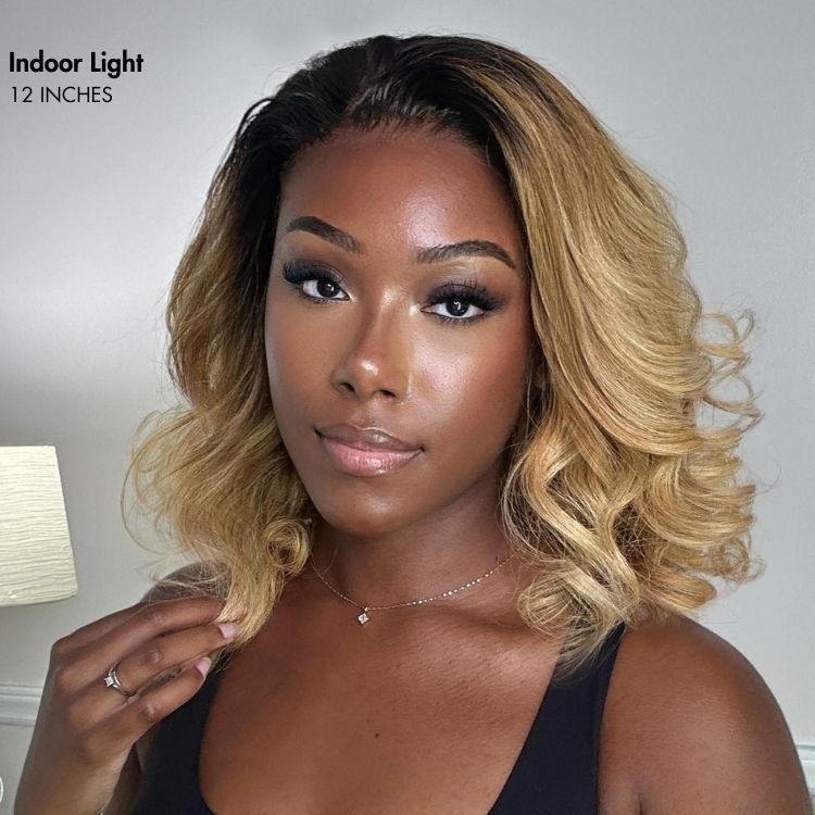 Glueless Body Wave 13X4 Frontal Human Hair Wig - Highlight | 10"-28"