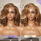 Glueless Body Wave 13X4 Frontal Human Hair Wig - Highlight | 10"-28"
