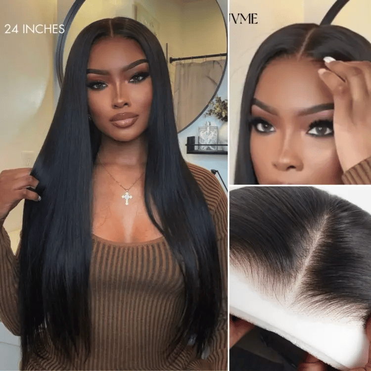 Glueless Straight T-Part Lace Human Hair Wig - Blonde | 10"-28"