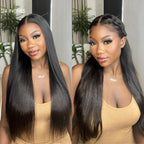 Glueless Straight T-Part Lace Human Hair Wig - Blonde | 10"-28"