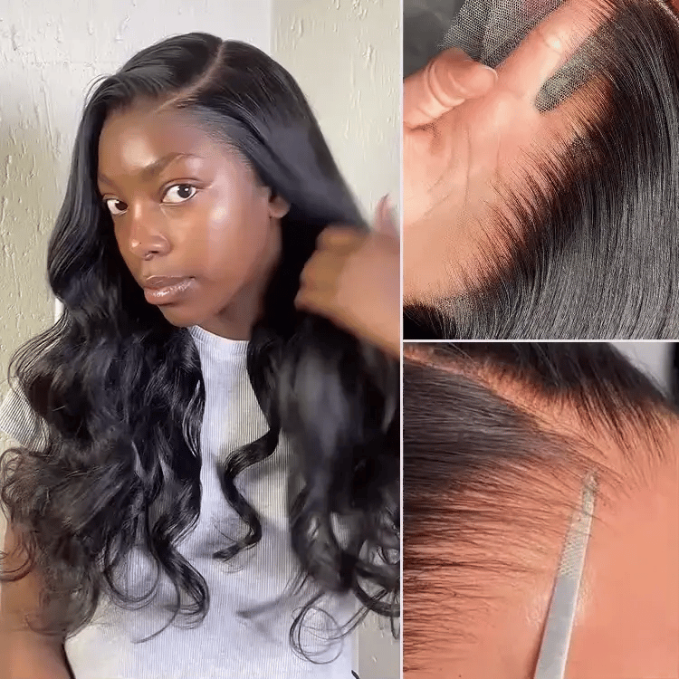 Glueless Straight T-Part Lace Human Hair Wig - Blonde | 10"-28"