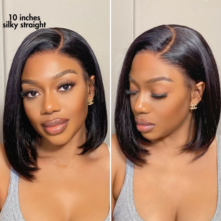 Glueless HD Lace Bob T-Part Lace Human Hair Wig - Blonde | 8"-14"