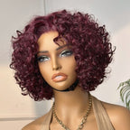 Glueless HD Lace Bob T-Part Lace Human Hair Wig - Red | 8"-14"