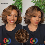Glueless HD Lace Bob T-Part Lace Human Hair Wig - Highlight | 8"-14"