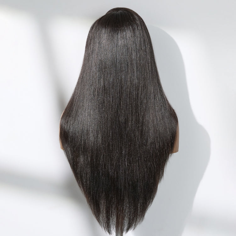 Glueless HD Lace Layered T-Part Lace Human Hair Wig - Grey | 8"-14"