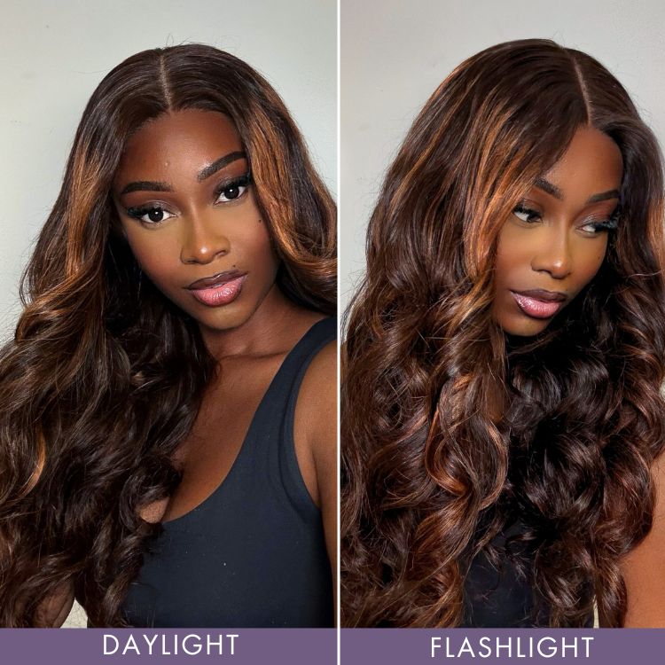 Glueless Loose Wave 5X5 Closure Human Hair Wig - Red 180% Density | 10"-28"