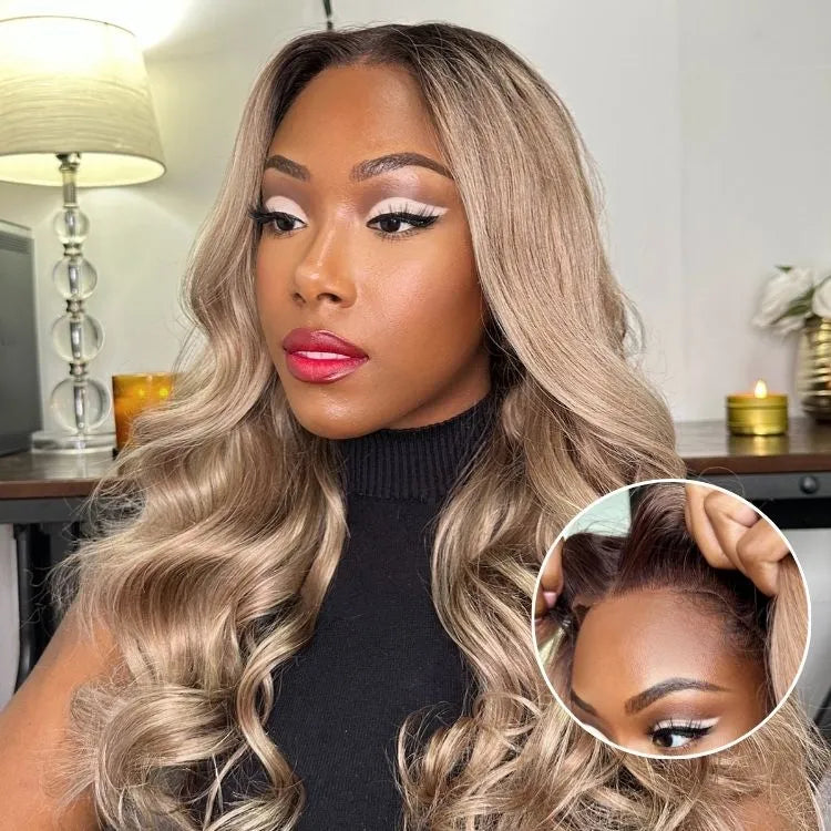 Glueless Loose Wave 5X5 Closure Human Hair Wig - Blonde | 10"-28"