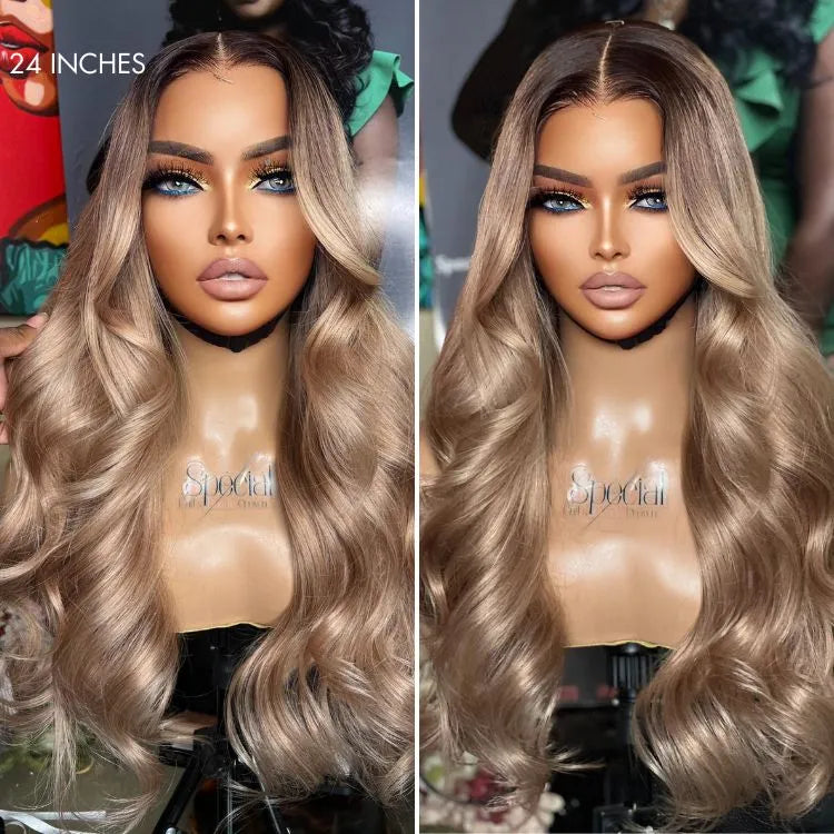 Glueless Loose Wave 5X5 Closure Human Hair Wig - Blonde | 10"-28"