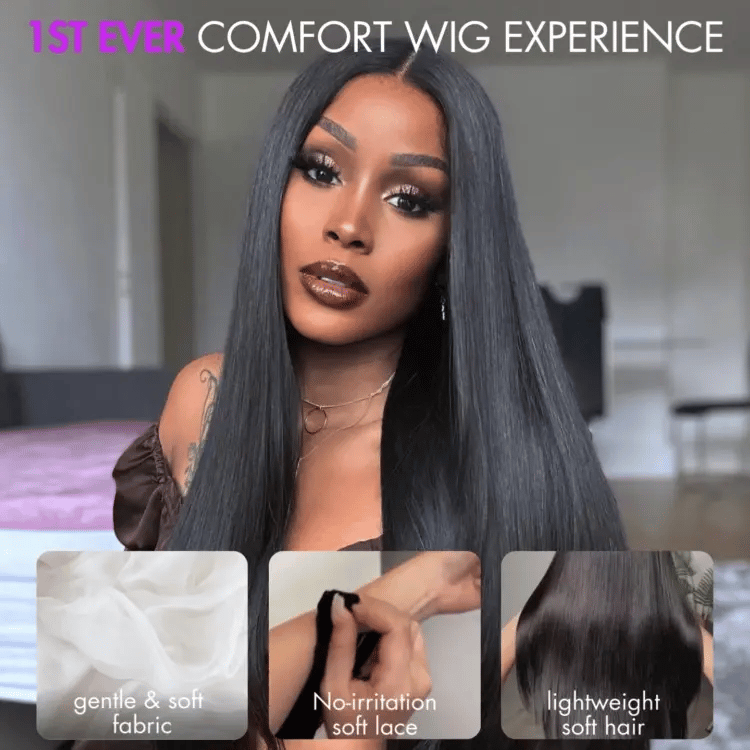 Glueless Straight T-Part Lace Human Hair Wig - Blonde | 10"-28"