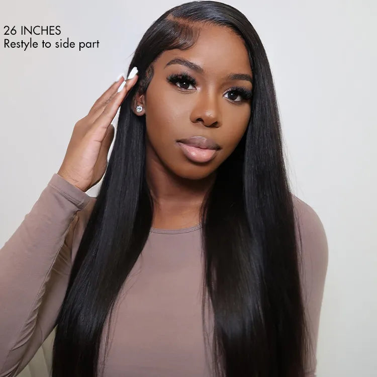 Glueless Straight T-Part Lace Human Hair Wig - Blonde | 10"-28"