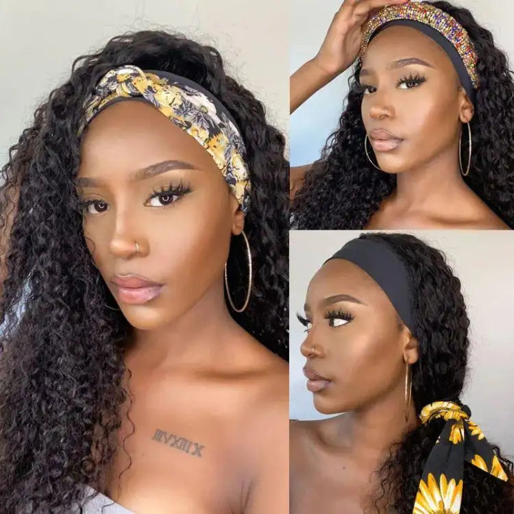 Loose Wave Headband Human Hair Wig | 10"-28"