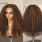 Glueless Curly T-Part Lace Human Hair Wig - Red 180% Density | 10"-28"