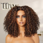 Glueless Curly T-Part Lace Human Hair Wig - Red 180% Density | 10"-28"
