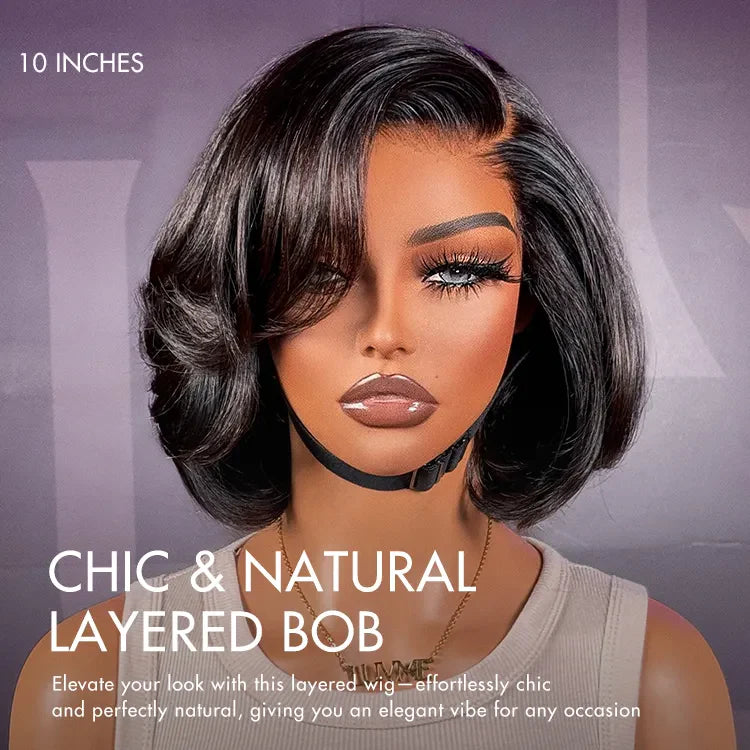 Glueless Bob Human Hair Wig - Highlight | 8"-14"