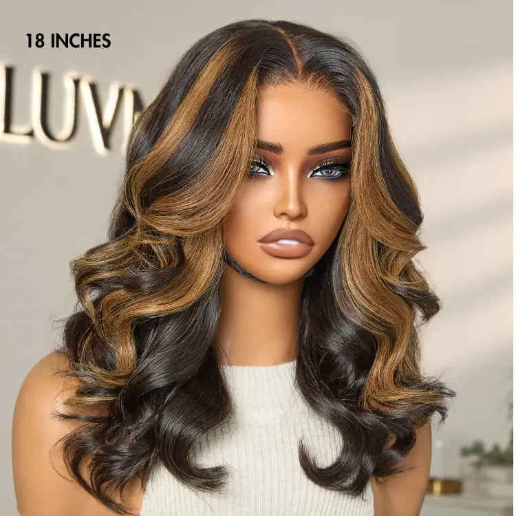 Glueless HD Lace Loose Wave T-Part Lace Human Hair Wig - Red | 10"-28"