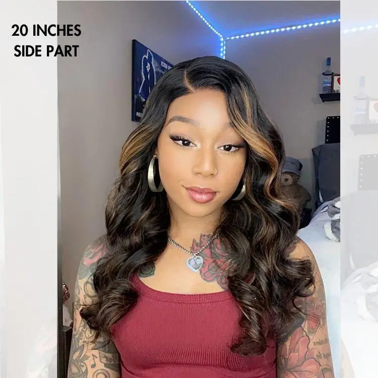 Glueless HD Lace Loose Wave T-Part Lace Human Hair Wig - Red | 10"-28"