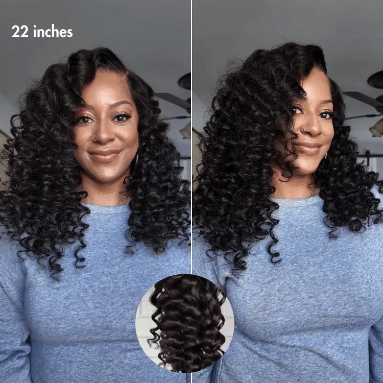 Glueless HD Lace Curly T-Part Lace Human Hair Wig 200% Density | 10"-28"