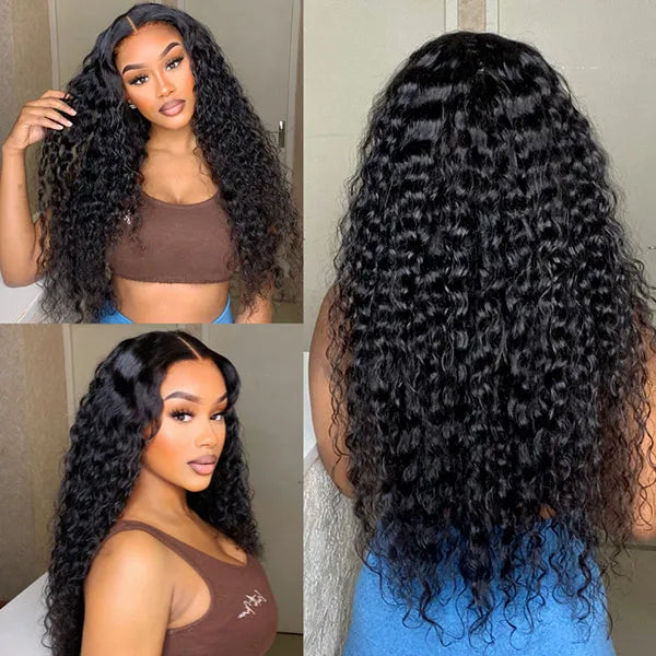 Glueless HD Lace Curly T-Part Lace Human Hair Wig 180% Density | 8"-14"