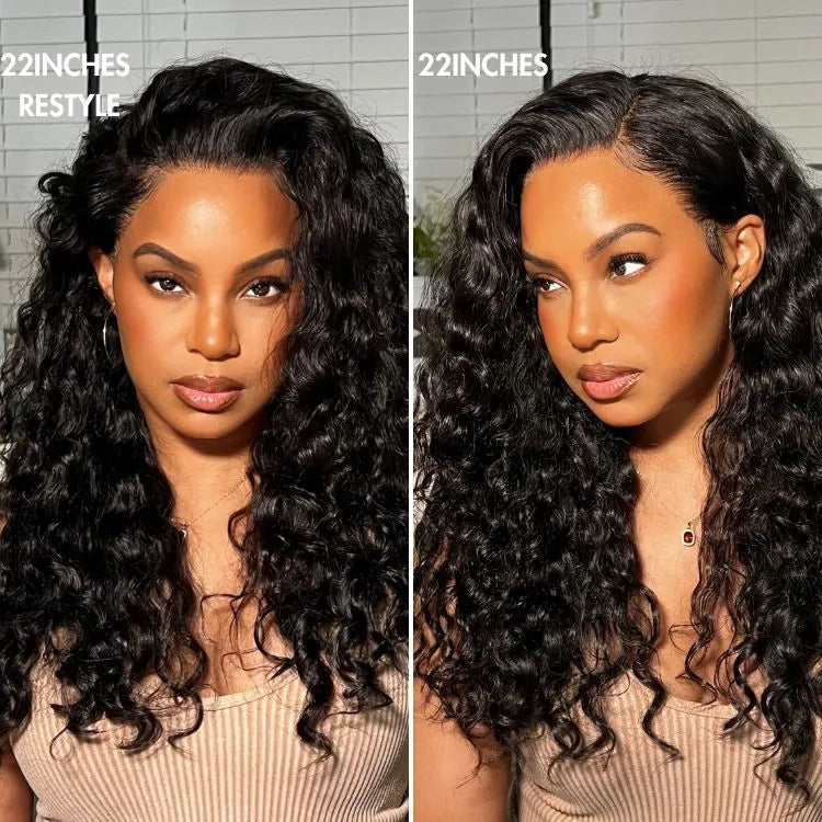 Glueless HD Lace Curly T-Part Lace Human Hair Wig 180% Density | 8"-14"