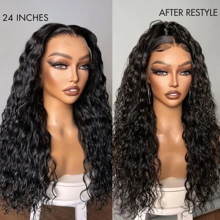 Glueless HD Lace Curly T-Part Lace Human Hair Wig 180% Density | 8"-14"