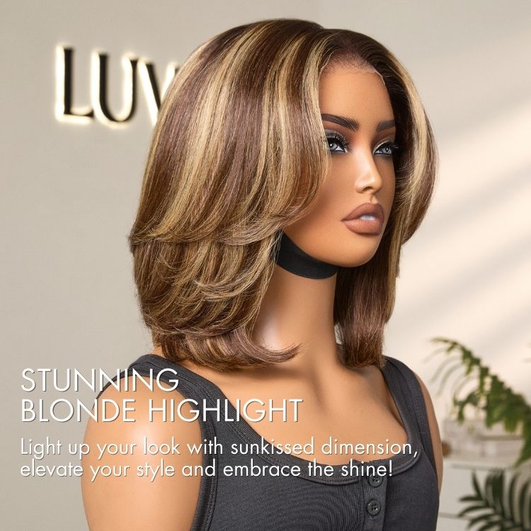 Glueless Layered T-Part Lace Human Hair Wig - Red | 8"-14"