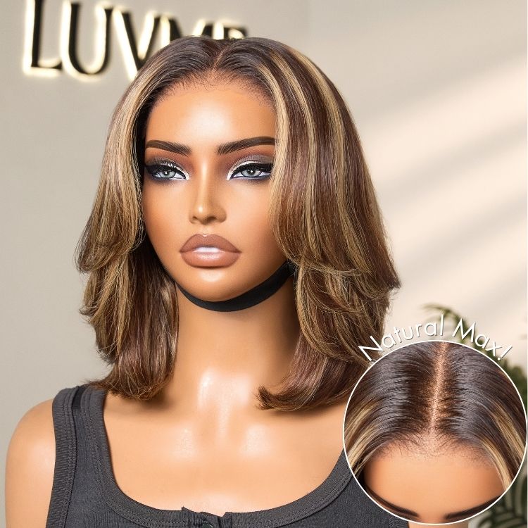 Glueless Layered T-Part Lace Human Hair Wig - Red | 8"-14"