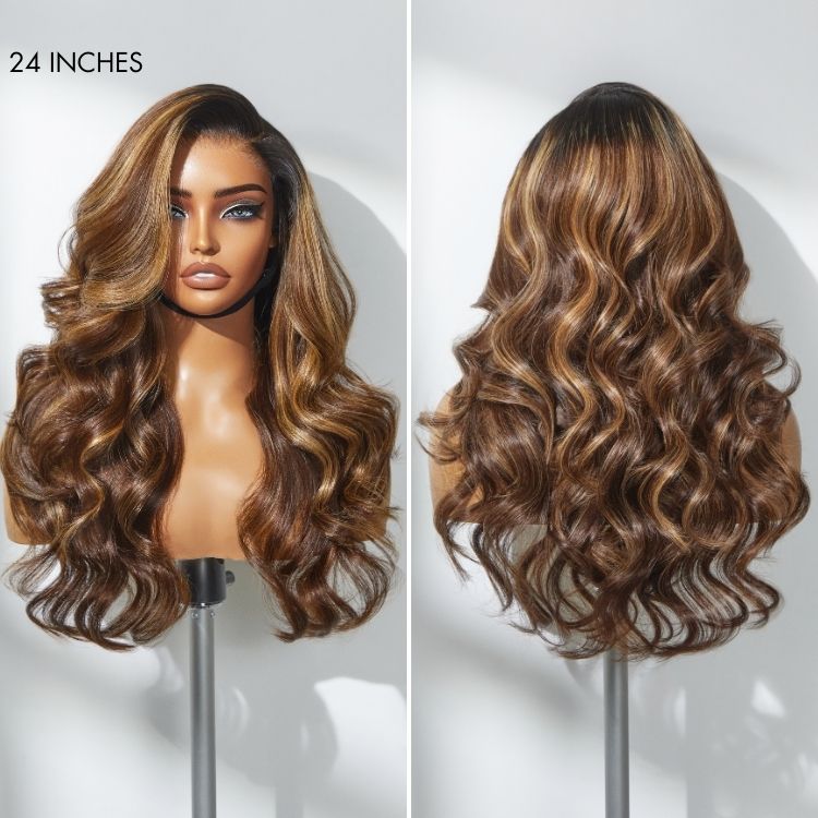 Glueless HD Lace Body Wave T-Part Lace Human Hair Wig 250% Density | 10"-28"