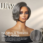 Glueless HD Lace Pixie T-Part Lace Human Hair Wig - Grey | 8"-14"