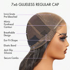 Glueless HD Lace Water Wave T-Part Lace Human Hair Wig - Highlight 180% Density | 30"