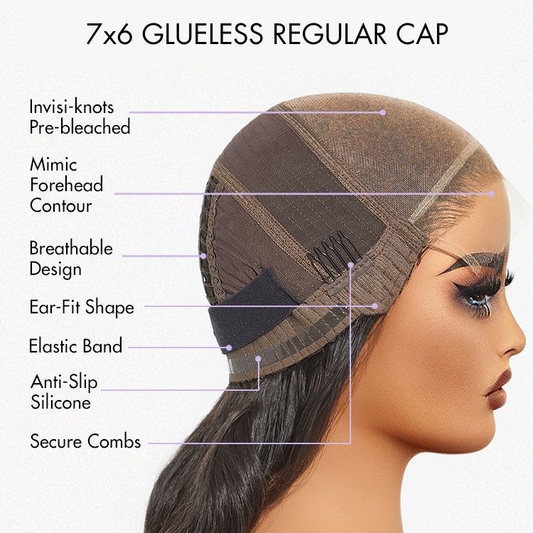 Glueless HD Lace Water Wave T-Part Lace Human Hair Wig - Highlight 180% Density | 30"