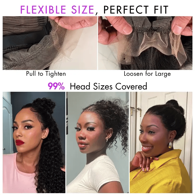 Glueless Curly T-Part Lace Human Hair Wig - Blonde | 10"-28"