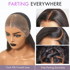 Glueless Straight T-Part Lace Human Hair Wig - Highlight | 10"-28"