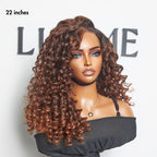 Glueless HD Lace Curly T-Part Lace Human Hair Wig - Red | 10"-28"