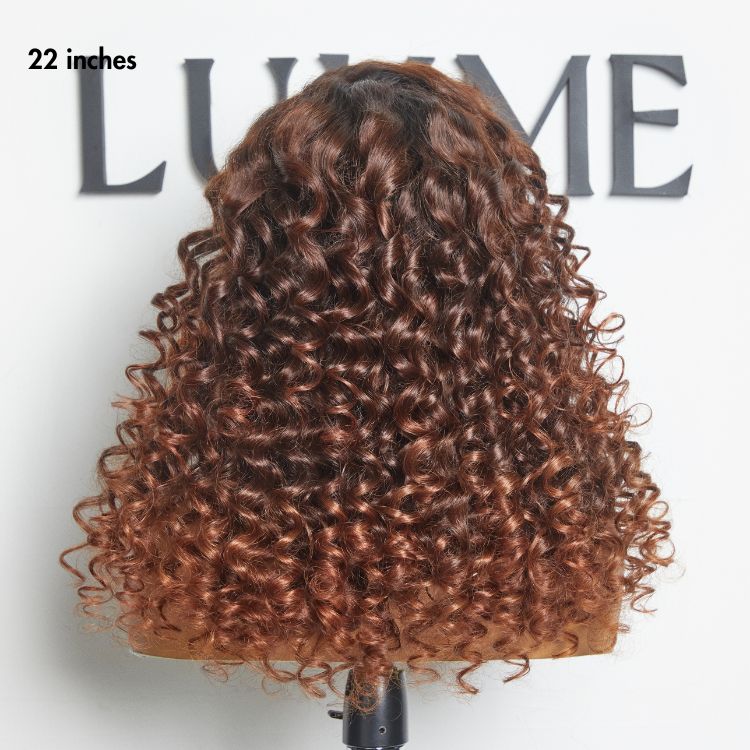Glueless HD Lace Curly T-Part Lace Human Hair Wig - Red | 10"-28"