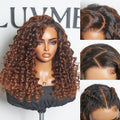 Glueless HD Lace Curly T-Part Lace Human Hair Wig - Red | 10"-28"