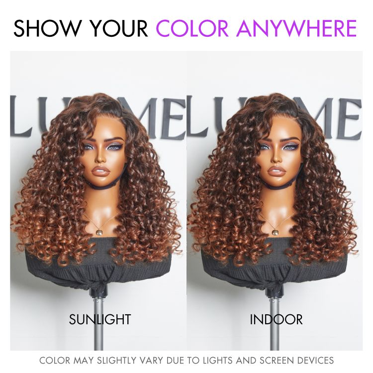 Glueless HD Lace Curly T-Part Lace Human Hair Wig - Red | 10"-28"