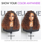 Glueless HD Lace Curly T-Part Lace Human Hair Wig - Red | 10"-28"