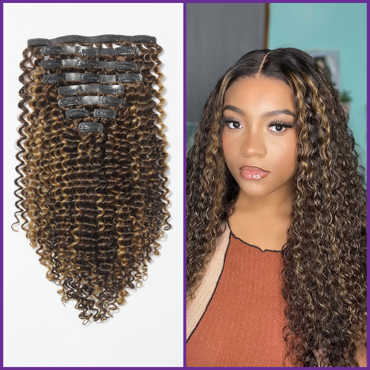 Curly Human Hair Wig - Highlight | 10"-28"