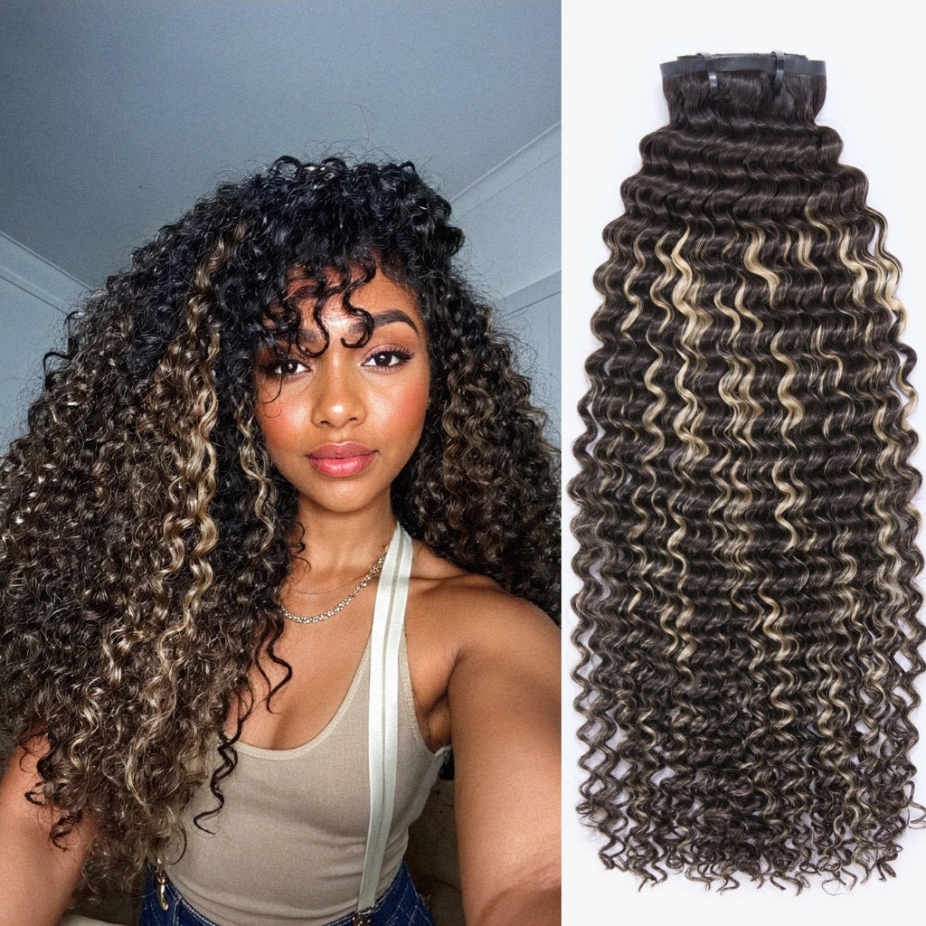 Curly Human Hair Wig - Highlight | 10"-28"
