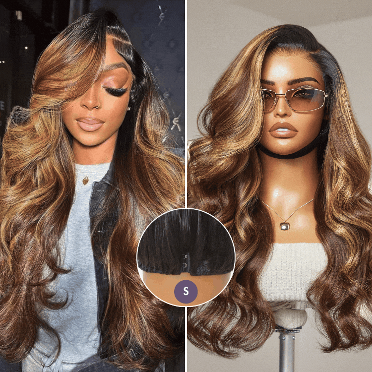 Glueless HD Lace Water Wave T-Part Lace Human Hair Wig - Highlight 180% Density | 30"