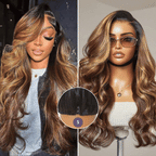 Glueless HD Lace Water Wave T-Part Lace Human Hair Wig - Highlight 180% Density | 30"