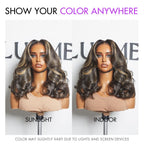 Glueless Layered T-Part Lace Human Hair Wig - Highlight with Bangs | 10"-28"