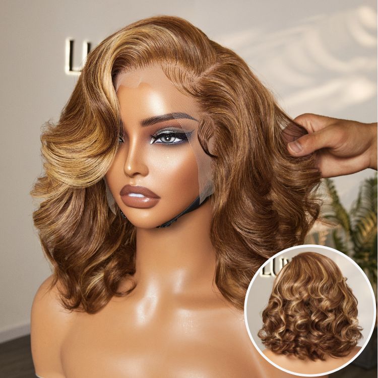 Glueless Loose Wave 13X6 Frontal Human Hair Wig - Red | 10"-28"