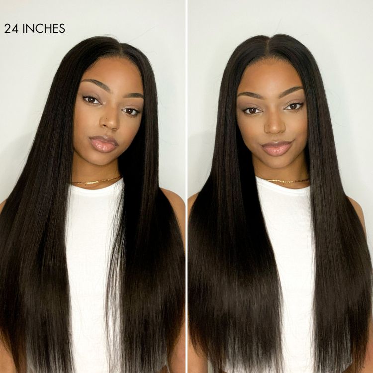 Glueless HD Lace Straight T-Part Lace Human Hair Wig 200% Density | 10"-28"