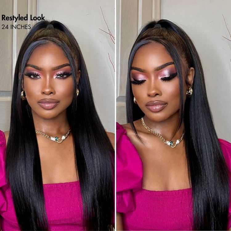 Glueless HD Lace Straight T-Part Lace Human Hair Wig 200% Density | 10"-28"