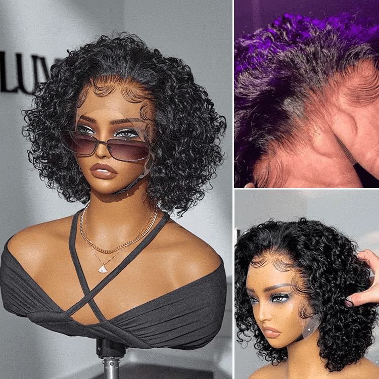 Glueless Pixie Human Hair Wig - Red | 8"-14"