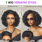 Glueless Pixie Human Hair Wig - Red | 8"-14"
